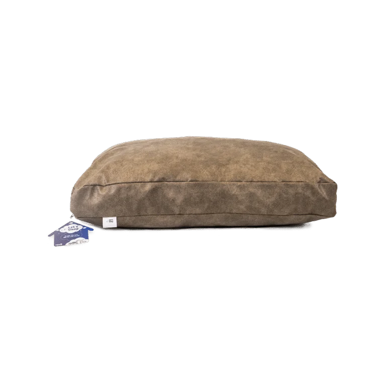 Psí polštář z pěnových vloček XL taupe, 125 x 90 x 10 cm – Let's Sleep Plush Pillow