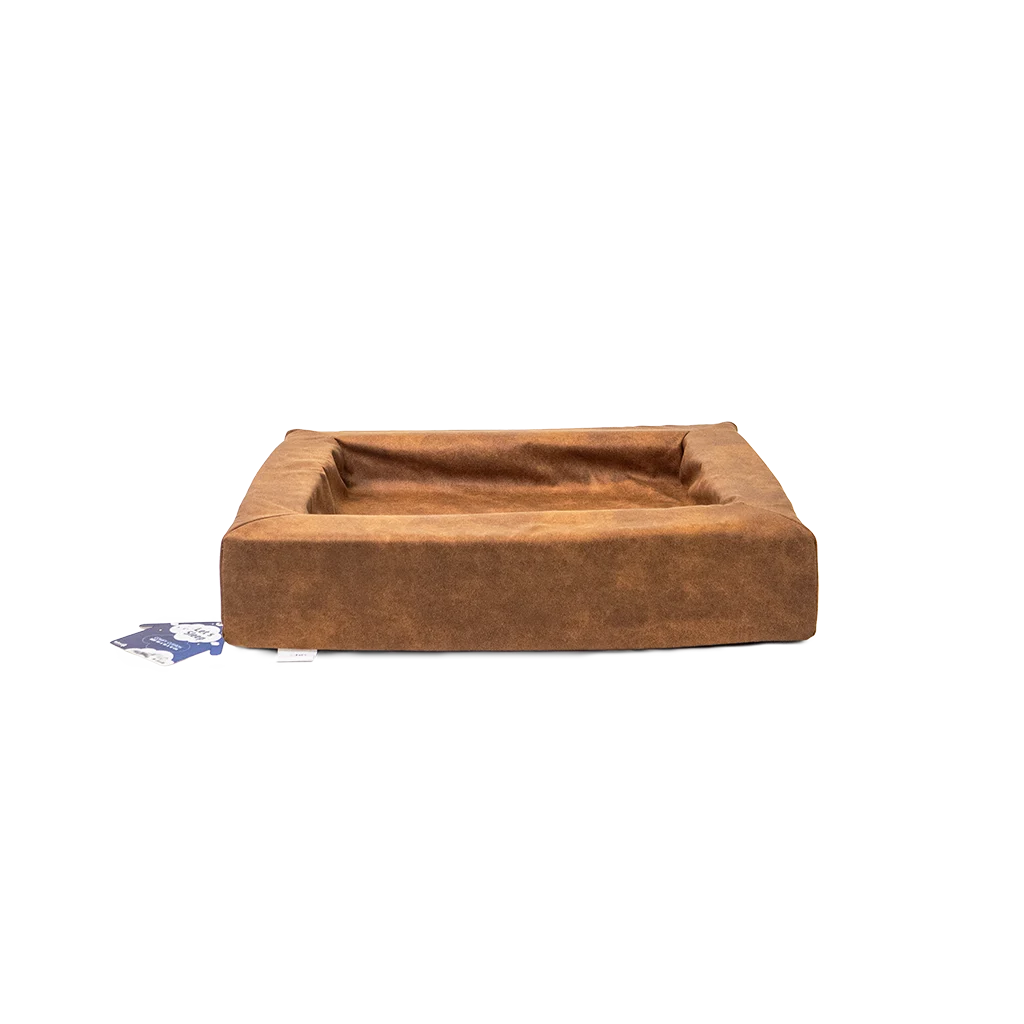 LETS0520B.png Polštář pro psa se zvýšeným okrajem Cognac, 60 x 50 x 12 cm – Let's Sleep Comfy Cushion M - Obrázek 1