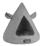 Plstěné týpí pro kočky s polštářkem, 50 x 45 cm, šedé – Let's Sleep Pet Cave TeePee