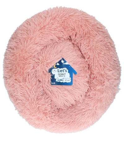 Pelíšek pro psa ve tvaru donutu, růžový M, ø 50 cm – Let's Sleep Donut