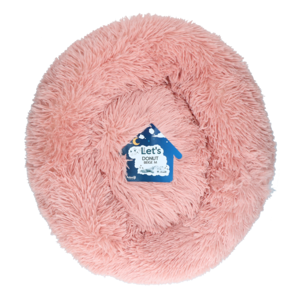 Pelíšek pro psa ve tvaru donutu, růžový M, ø 50 cm – Let's Sleep Donut