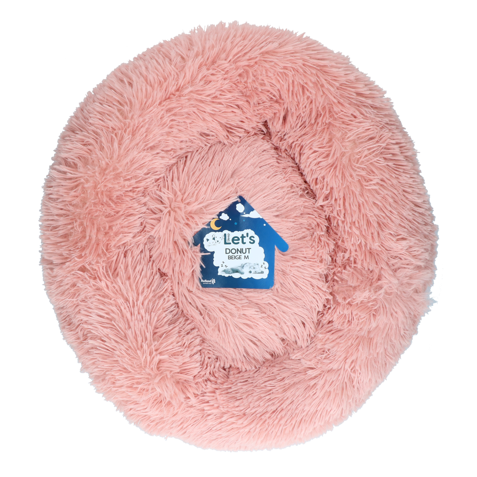 Hondenmand in Donutvorm, Roze M, ø 50 cm – Let's Sleep Donut Pelíšek pro psa ve tvaru donutu, růžový M, ø 50 cm – Let's Sleep Donut