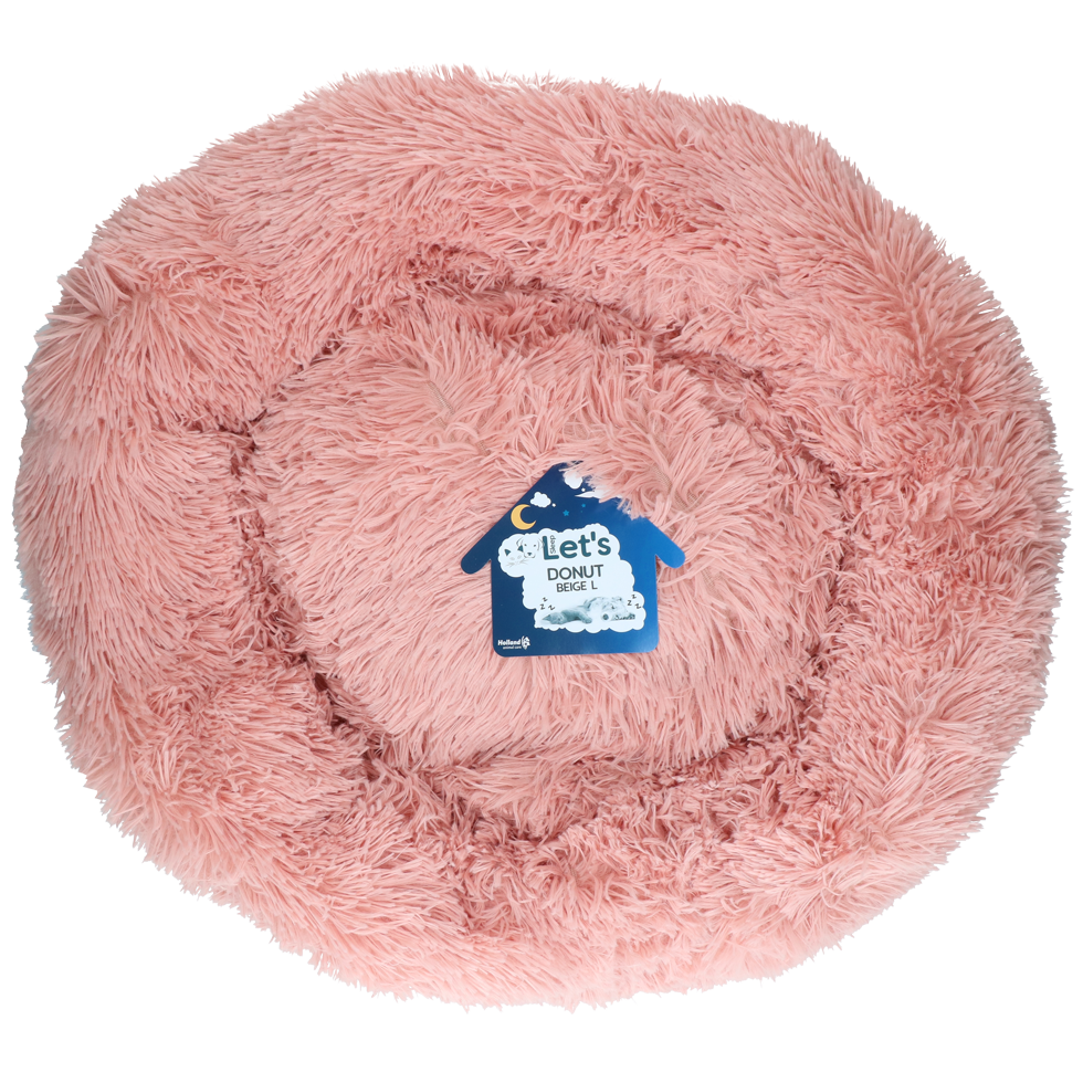 Hondenmand in Donutvorm, Roze L, ø 60 cm – Let's Sleep Donut Pelíšek pro psa ve tvaru donutu, růžový, L, ø 60 cm – Let's Sleep Donut