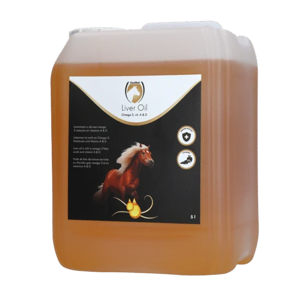 Olej z tresčích jater s Omega 3 a vitaminy A a D, 5 l – Excellent Horse Liver Oil