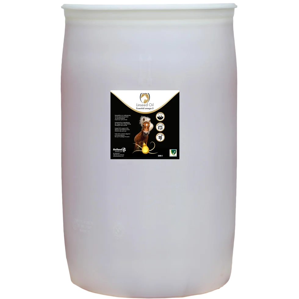 LIJN0220.png Lněný olej pro koně, lisovaný za studena, 200 l – Excellent Horse Linseed Oil - Obrázek 1