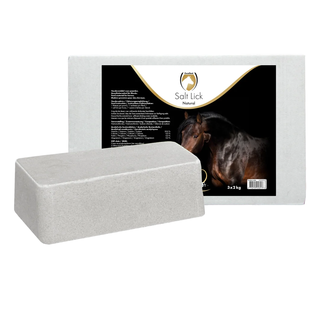 LIKS0005.png Liz z kamenné soli pro koně, 3 x 2 kg – Excellent Horse Salt Lick Naturel - Obrázek 1