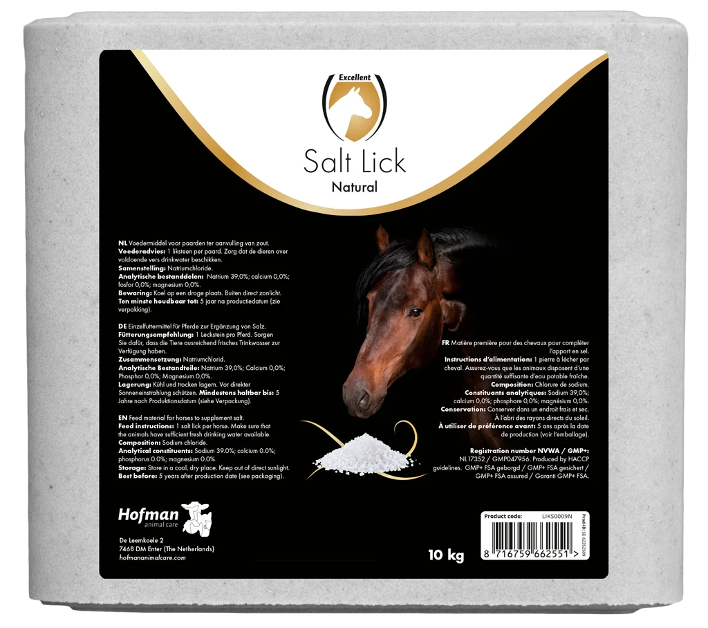 Liz z kamenné soli pro koně, 10 kg – Excellent Horse Salt Lick Naturel - Obrázek 1