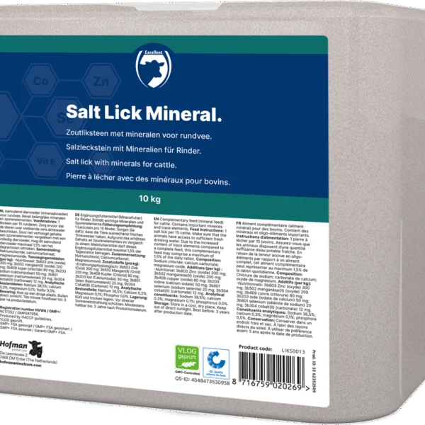 Liz z kamenné soli pro skot, 10 kg – Excellent Mineral Rund