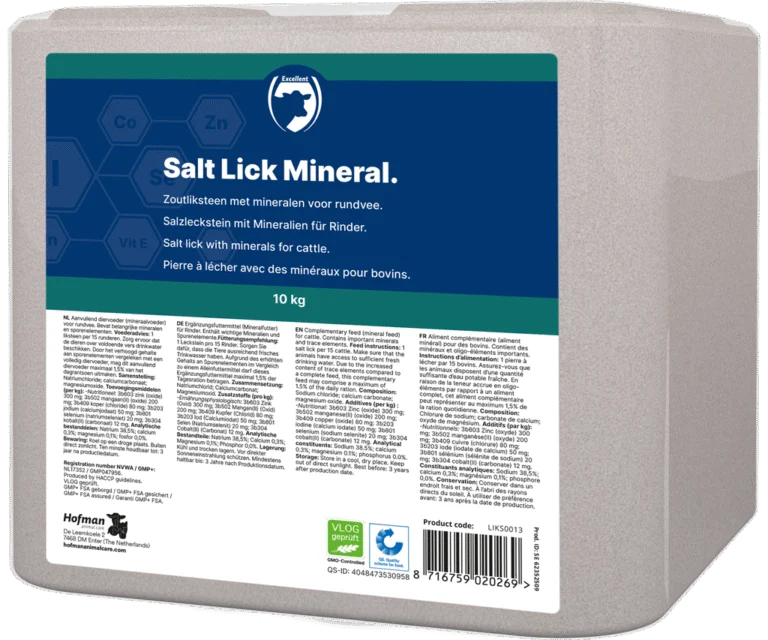 Liz z kamenné soli pro skot, 10 kg – Excellent Mineral Rund