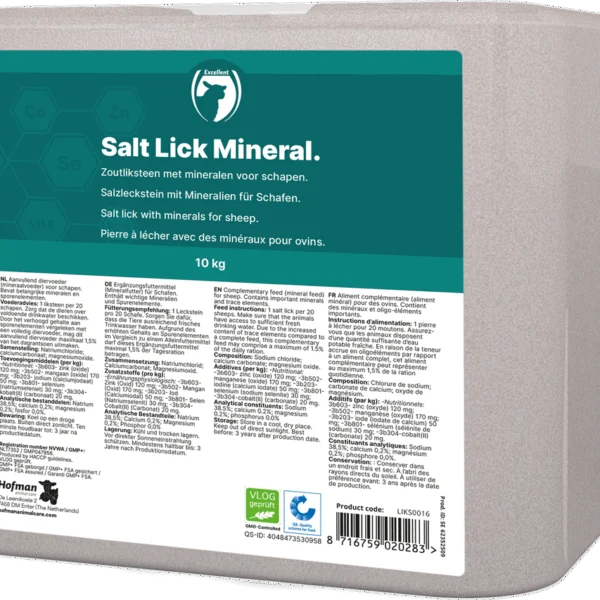 Solná kostka z kamenné soli pro ovce, 10 kg – Excellent Mineral Schaap