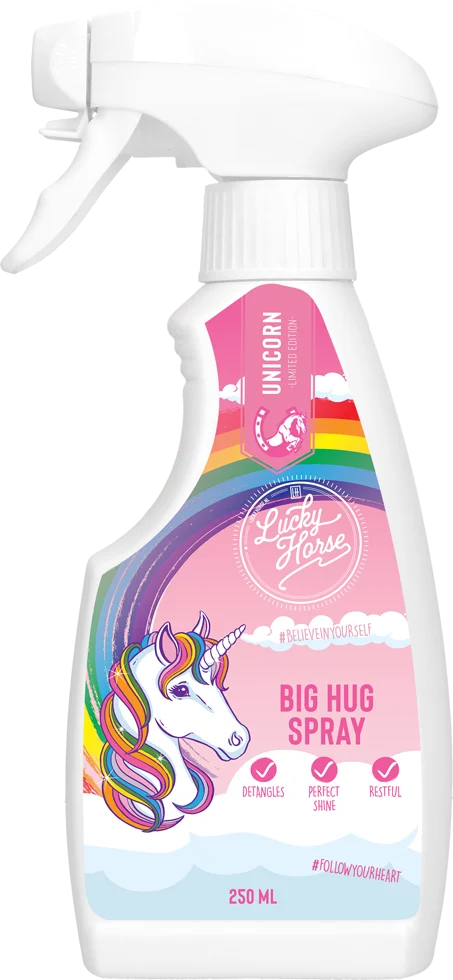 Rozčesávací sprej na hřívu a ocas koně, 250 ml – Lucky Horse Unicorn Knuffel Spray - Obrázek 1