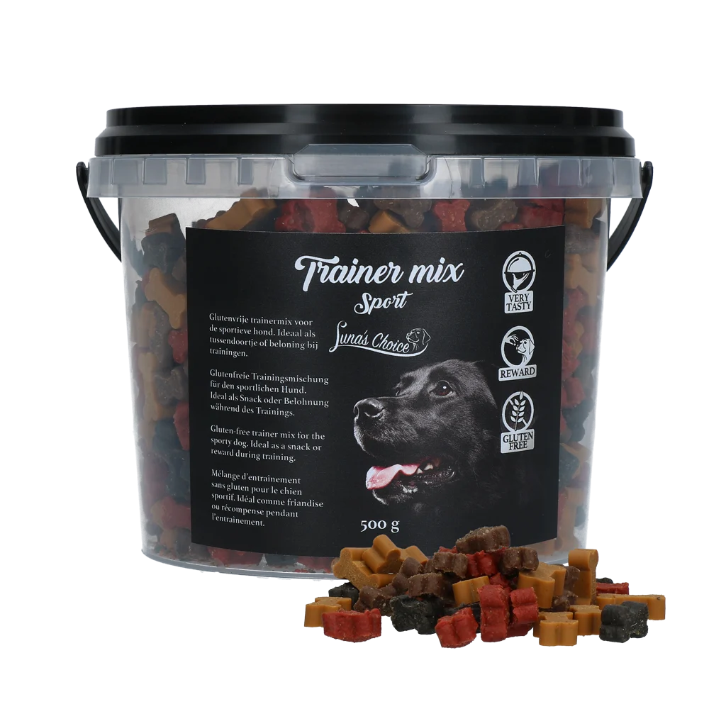 Tréninkové pamlsky pro psy, měkké a bez lepku, 500 g – Luna's Choice Trainer Mix Sport - Obrázek 1