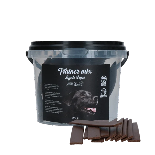 Pamlsky pro výcvik s jehněčím, měkké proužky, 500 g – Luna's Choice Trainer Mix Lamb Strips