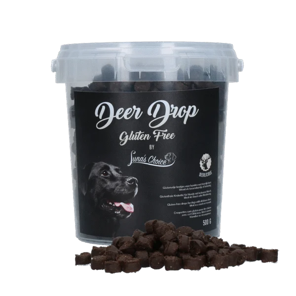 Výcvikové pamlsky s jelením masem, bez lepku, 500 g – Luna's Choice Trainer Mix Deer Drop (bez lepku)