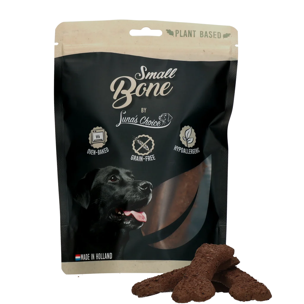 Rostlinné a bezobilné psí sušenky, 10 x 30 g – Luna's Choice Plant Based Bone S - Obrázek 1
