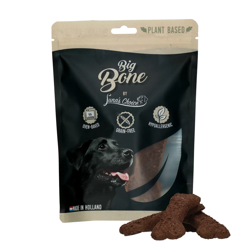 Rostlinné a bezobilné psí sušenky, 6 x 45 g – Luna's Choice Plant Based Bone L - Obrázek 1