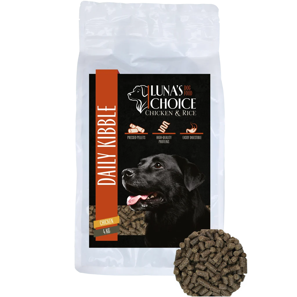 Lisované krmivo pro psy s kuřecím a rýží, 4 kg – Luna's Choice Adult Kip/Rijst - Obrázek 1