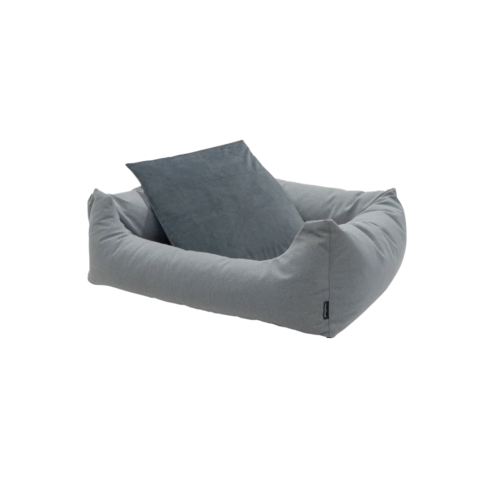 Pelíšek pro psa se zvýšenými okraji, světle šedý S, 80 x 67 x 22 cm – Madison Manchester Pet Bed - Obrázek 2