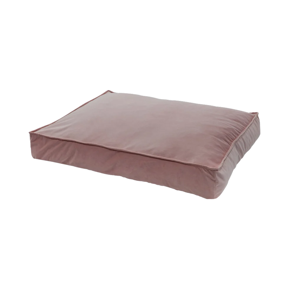 Růžový polštář pro psy z veluru, M 100 x 70 x 15 cm – Madison Velours Lounge Cushion - Obrázek 2