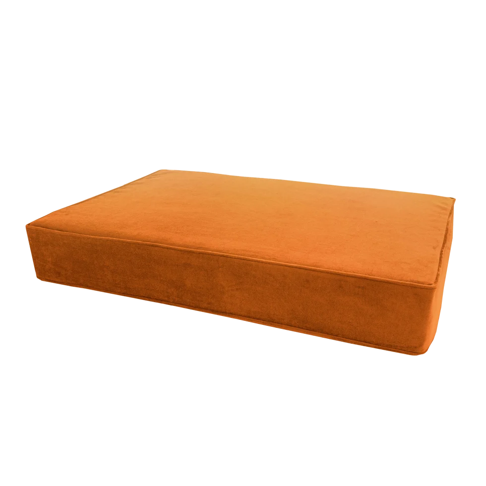 Ortopedický pelíšek pro psy s paměťovou pěnou, oranžový, S, 45 x 55 x 12 cm – ortopedický pelíšek Velvet Madison - Obrázek 2