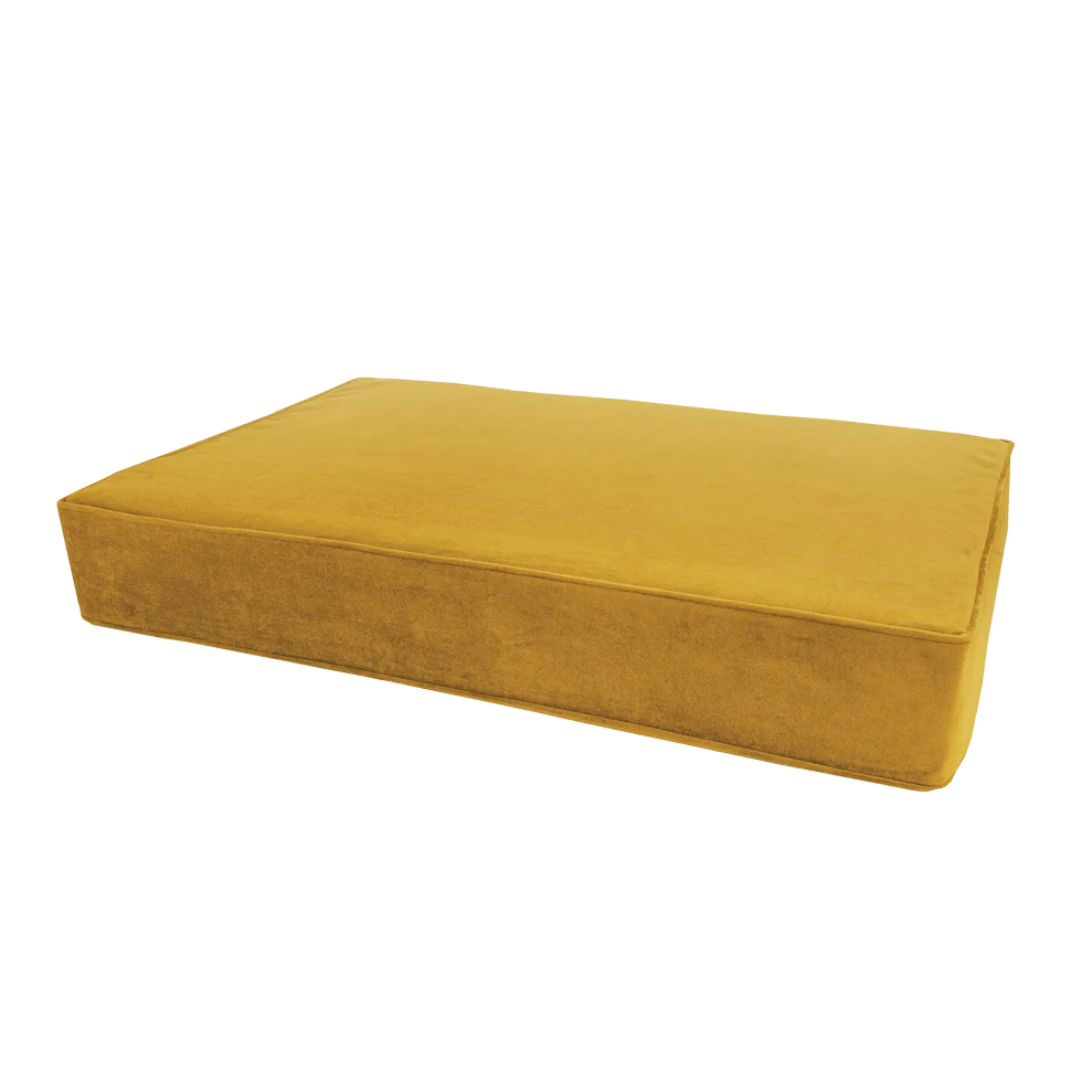 Ortopedický pelíšek pro psy s paměťovou pěnou, žlutý, S, 45 x 55 x 12 cm – ortopedický pelíšek Velvet Madison - Obrázek 3