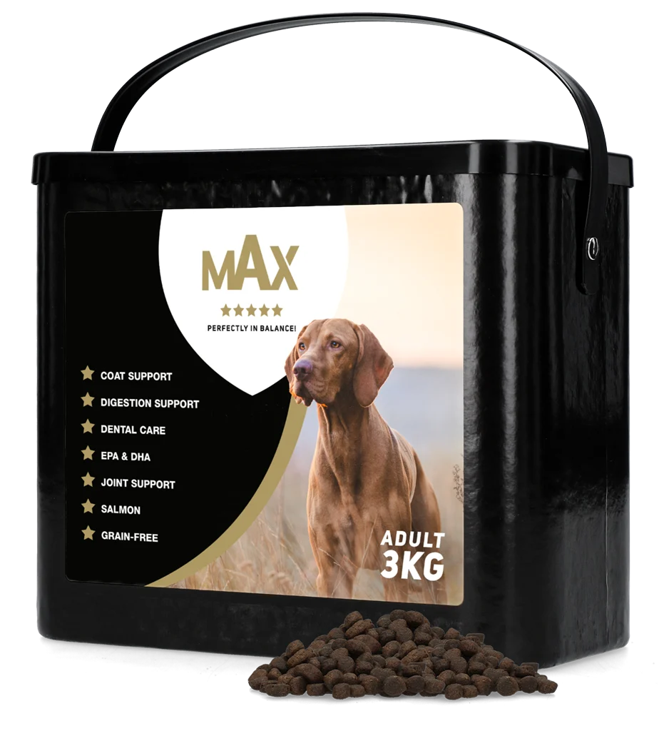 Bezobilné krmivo pro psy s lososem, 3 kg – Max Adult - Obrázek 1