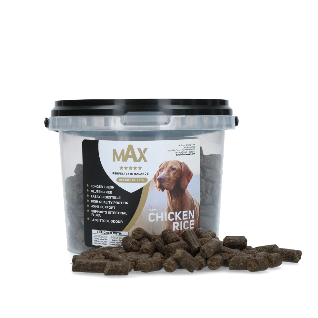Lisované krmivo pro psy s kuřetem a rýží, 400 g – Max Adult lisované granule s kuřetem a rýží - Obrázek 1