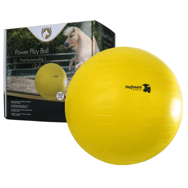 Hrací míč pro koně žlutý, 100 cm – Maximus Power Play Ball