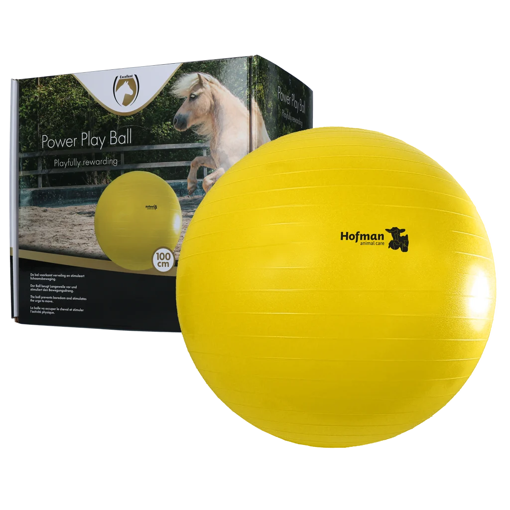 Hrací míč pro koně žlutý, 100 cm – Maximus Power Play Ball - Obrázek 1