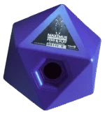 Krmná hračka pro koně s otvorem na pamlsky 37 mm, modrá – Maximus Feed & Play Cube