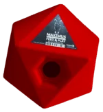 Krmná kostka pro koně červená, otvor na pamlsky 37 mm – Maximus Feed & Play Cube