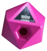 Růžová krmná kostka pro koně, otvor na pamlsky 37 mm – Maximus Feed & Play Cube