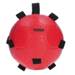 Míč na hraní pro koně s elastickými pásky, 19 cm, červený – Excellent Horse Fun Play Ball - Obrázek 2