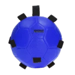 Míč na hraní pro koně s elastickými pásky, 19 cm, modrý – Excellent Horse Fun Play Ball - Obrázek 2