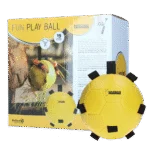 Hrací míč pro koně s elastickými pásky, 19 cm, žlutý – Excellent Horse Fun Play Ball