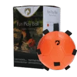 Hračka pro koně, míč s elastickými pásky, 19 cm, oranžová – Excellent Horse Fun Play Ball