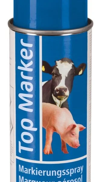 Značkovací sprej pro prasata a skot, modrý, 400 ml – Kerbl Topmarker