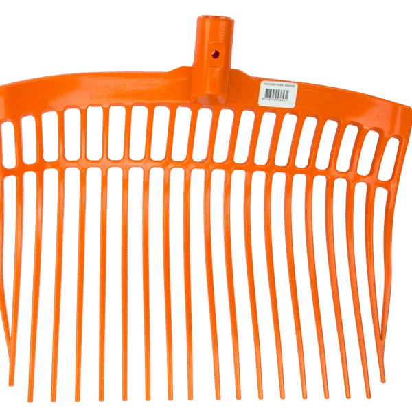 Plastové vidle na hnůj bez násady, oranžové, 41 x 36 x 11 cm – Vplast