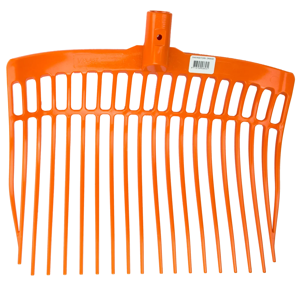 Plastové vidle na hnůj bez násady, oranžové, 41 x 36 x 11 cm – Vplast - Obrázek 1