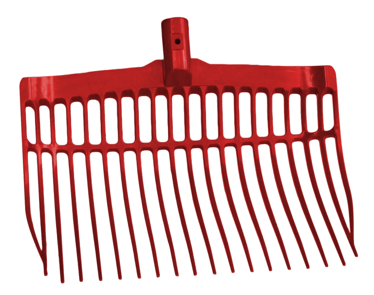 Plastové vidle na hnůj bez násady, červené, 41 x 36 x 11 cm – Vplast