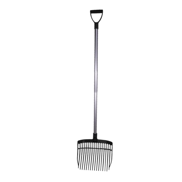 Plastové vidle na hnůj s hliníkovou násadou 115 cm, černé – Vplast