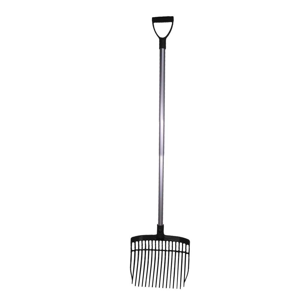 Plastové vidle na hnůj s hliníkovou násadou 115 cm, černé – Vplast - Obrázek 1