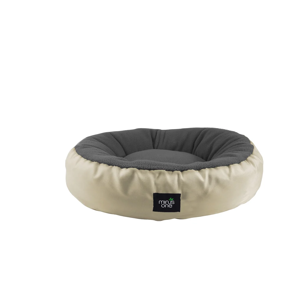MINU27053.jpg Pelíšek pro psa s fleecovou plochou na ležení, šedý S – Minus One Snuggle Pet Bed - Obrázek 1