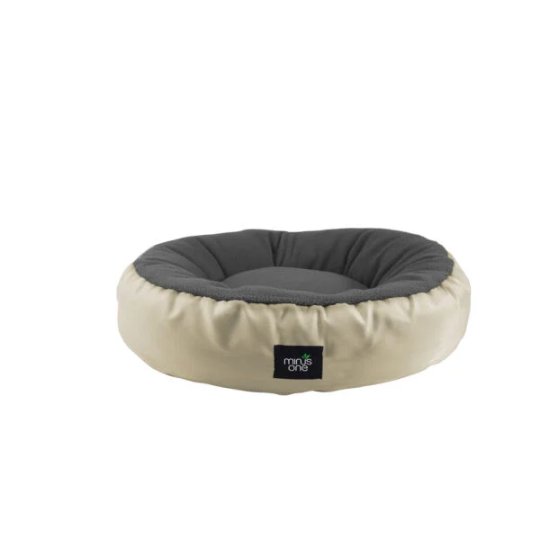 Pelíšek pro psy s fleecovou plochou na ležení, šedý M – Minus One Snuggle Pet Bed