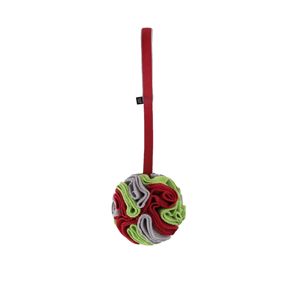 Přetahovací hračka pro psy z fleecu s míčem – Minus One Fleece Dog Tug Toy Ball - Obrázek 1