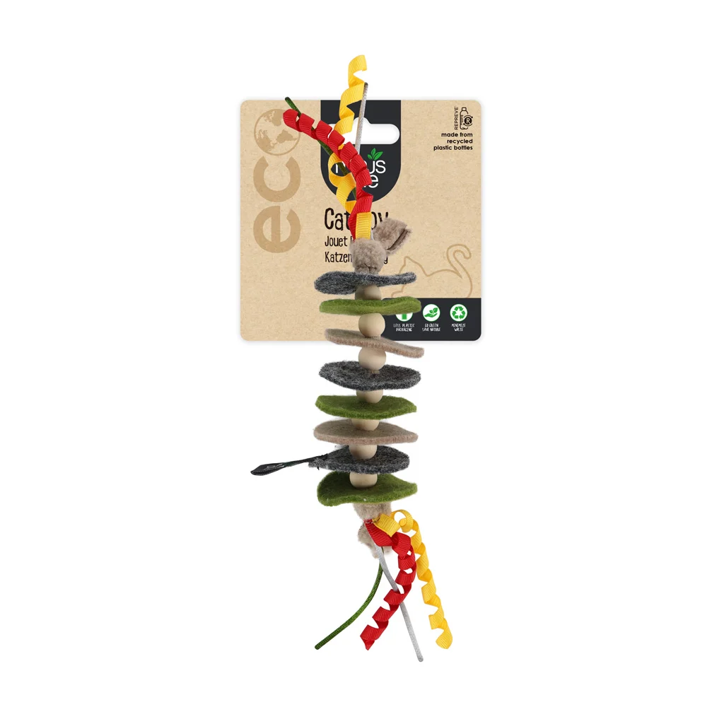 Hračky pro kočky ve tvaru lana z plsti se šantou kočičí – Minus One Classic Felt Cat Toys Rope - Obrázek 1