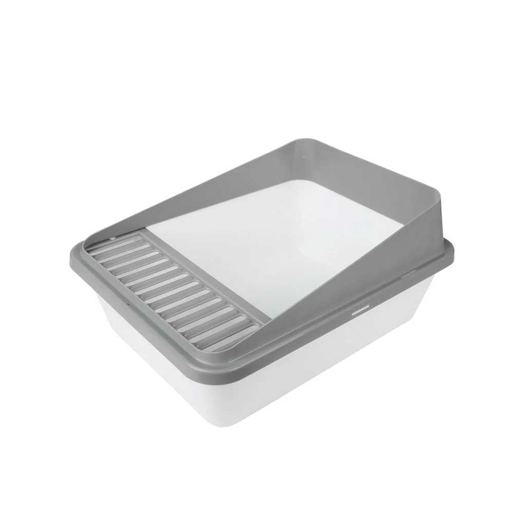 MINU57484.jpg Kočičí toaleta s roštem S, šedá – Minus One Cat Litter Box S - Obrázek 1