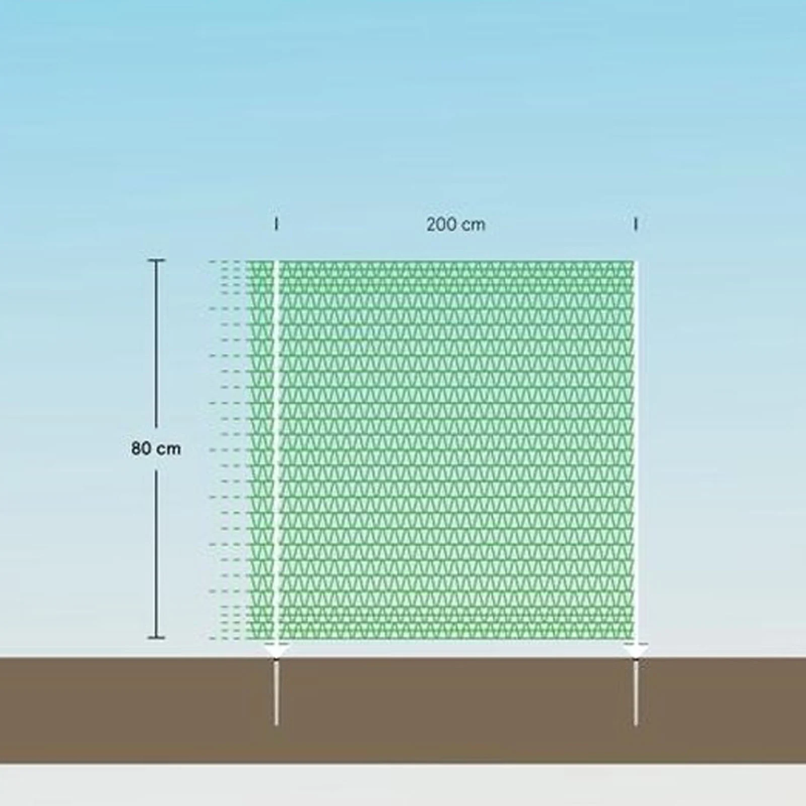 Zahradní ohradní síť s oky 0,5 cm, výška 80 cm, délka 20 m – Euro-Netz Universal - Obrázek 6