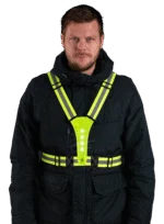 Bezpečnostní postroj s LED osvětlením, nastavitelný, žlutý – Nightwalk Human Safety Harness - Obrázek 3