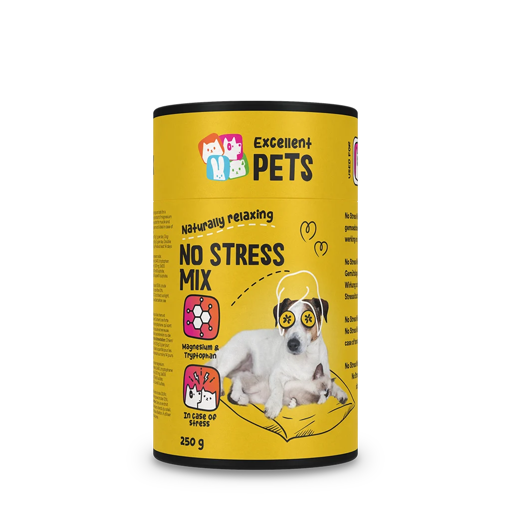 Doplňkové krmivo v prášku pro psy a kočky při stresu, 250 g – Excellent Pets No Stress Mix - Obrázek 1